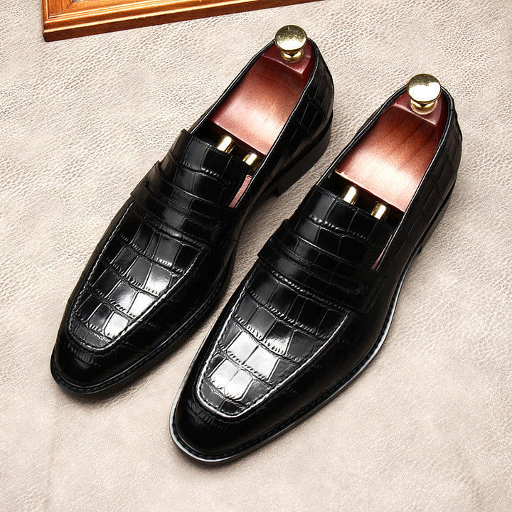 il Milanino - Elegant leather alligator print Loafers (Crocodile pattern) - Ashour Shoes