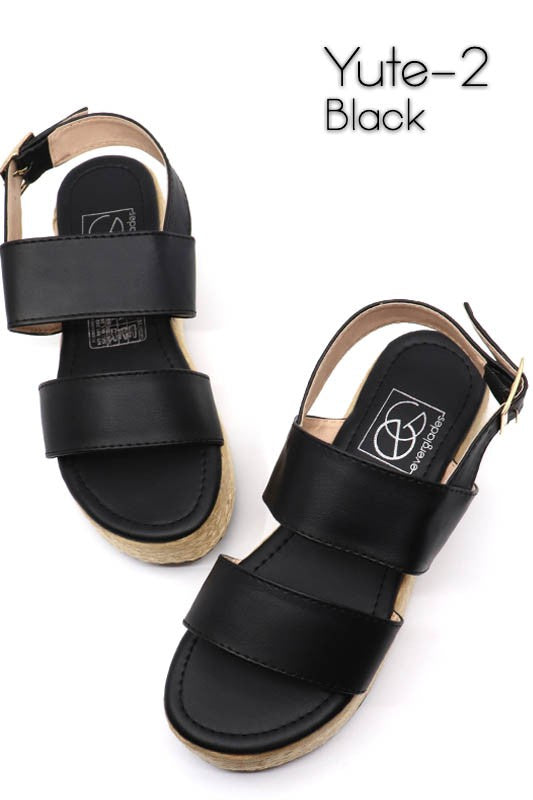 Yute - Wedge Sandals For Women - Ashour Shoes