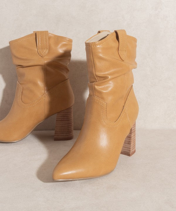 Mavis - Western Style Bootie (Leather Boots for women)