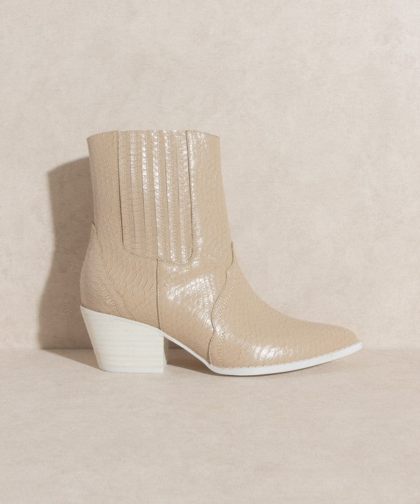 Dawn - Paneled Western Bootie - Boots For Women - Ashour Shoes