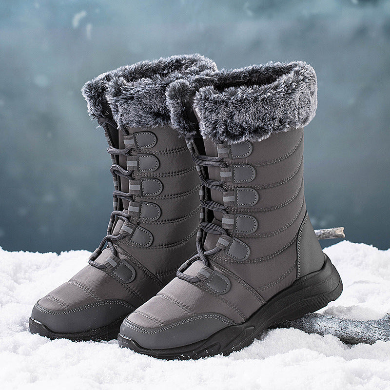 Lace Up Unisex Winter Snow Boots - Wool Boots