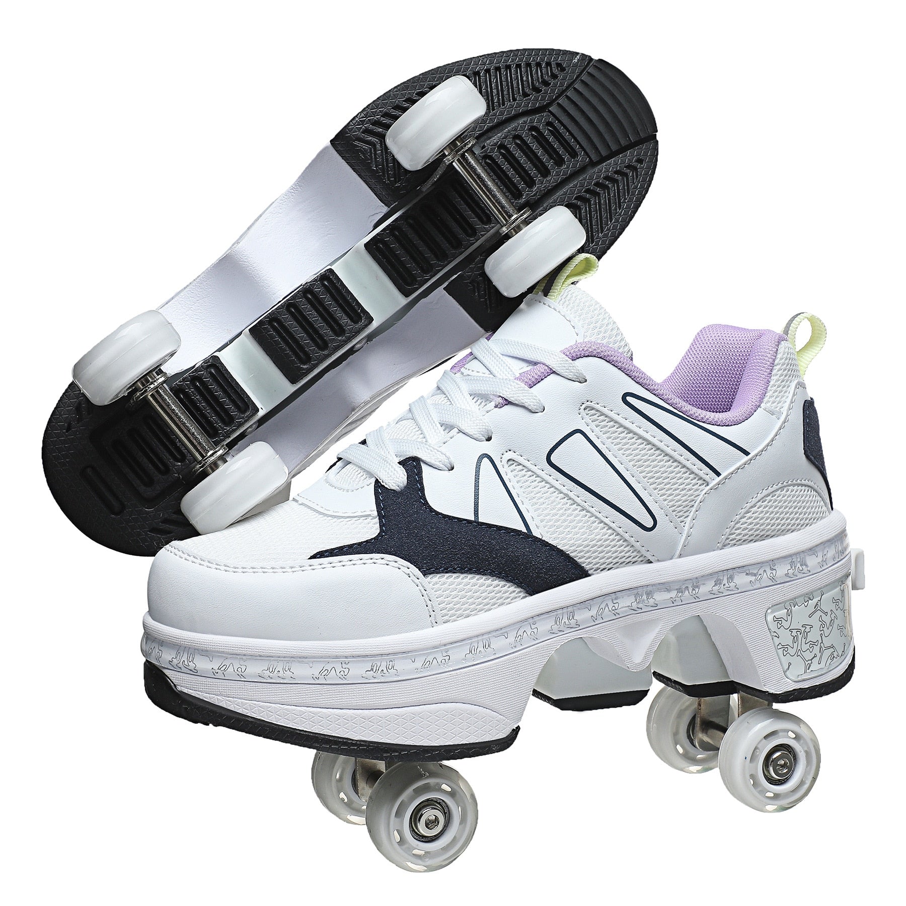 il rotolo 2 Dual-purpose Roller Skating Deformation Shoes