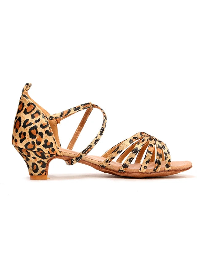 Shall We® Leopard Women‘s Satin Latin Shoes