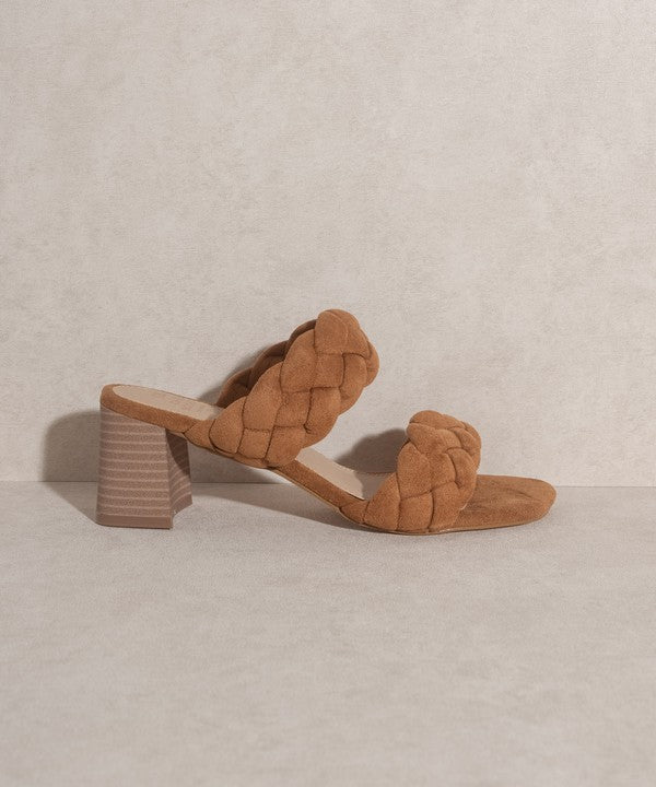 Heaven Society - Casual Braided Heeled Sandals For women - Ashour Shoes