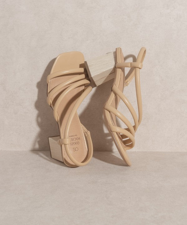 Ashley - Wooden Heel Sandals For women - Ashour Shoes