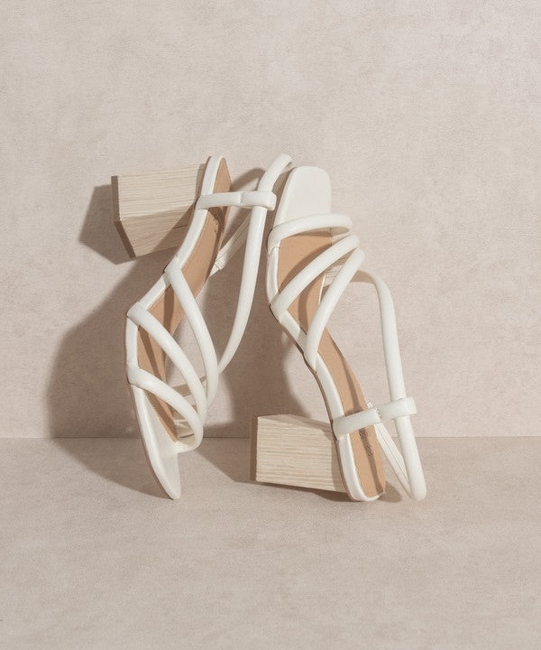 Ashley - Wooden Heel Sandals For women - Ashour Shoes