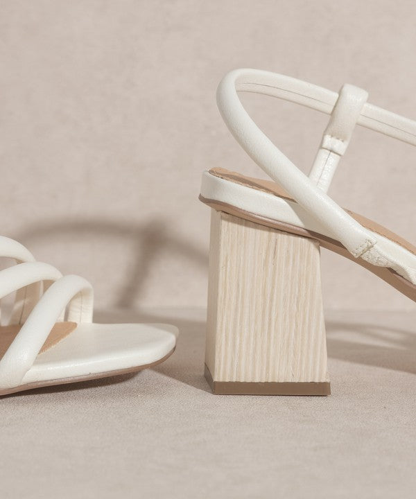 Ashley - Wooden Heel Sandals For women - Ashour Shoes