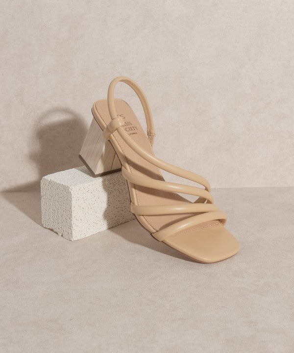 Ashley - Wooden Heel Sandals For women - Ashour Shoes