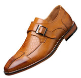 Single Buckle - Men's Monkstrap Leather Dress shoes - Ashour Shoes