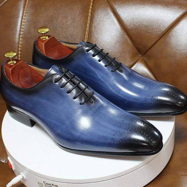 The Ardito - Men's Elegant Leather Oxford Dress Shoes (Whole Cut) - Ashour Shoes