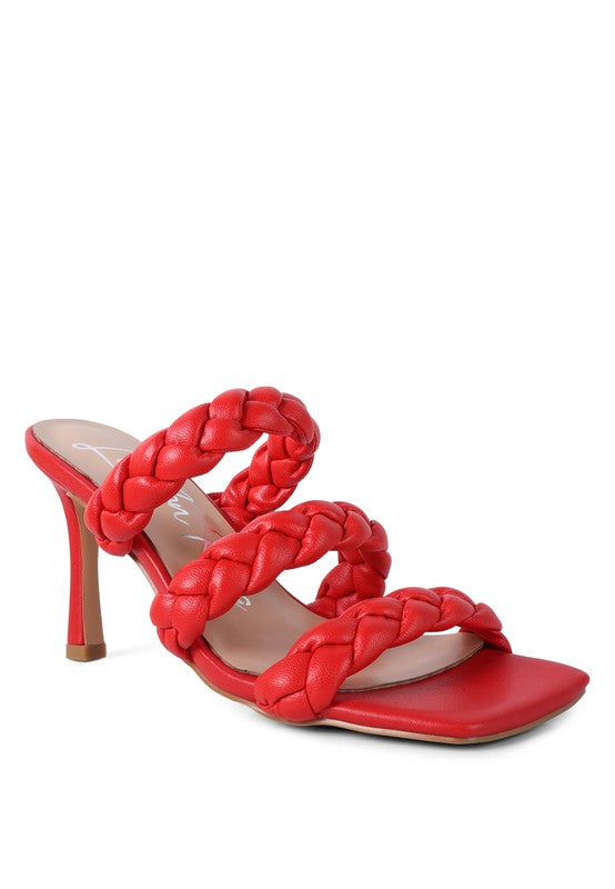 BAMBINA - POINTED HEEL BRAIDED SANDALS for women