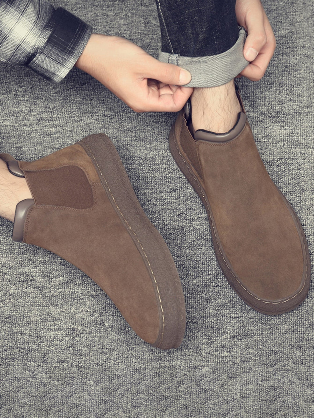 il Minimo - Men's Minimalist Slip On Chelsea Boots - Ashour Shoes