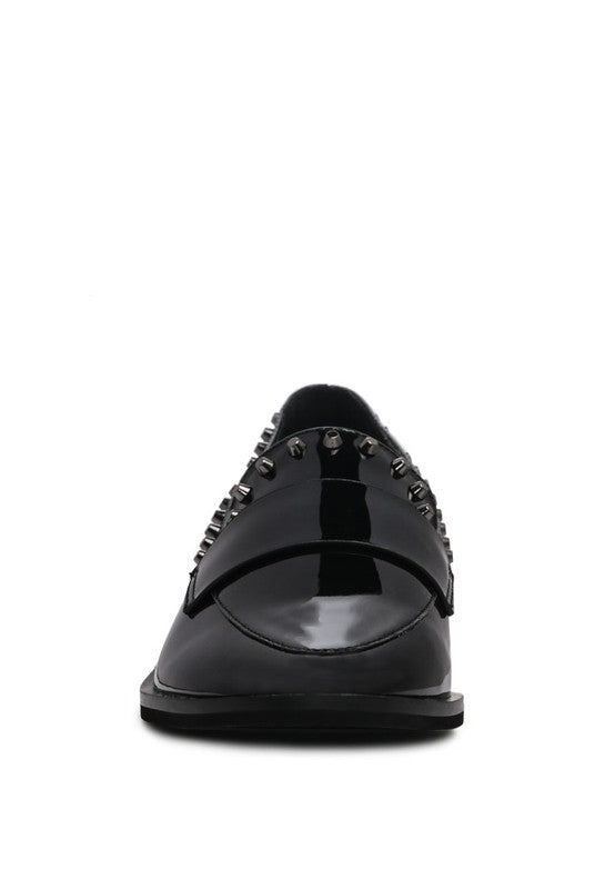 Emigliano - Shiny Black Penny Loafers for women