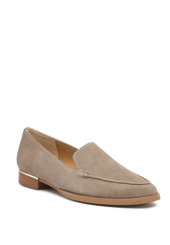ANNA - Leather Slip-On Loafers For Women