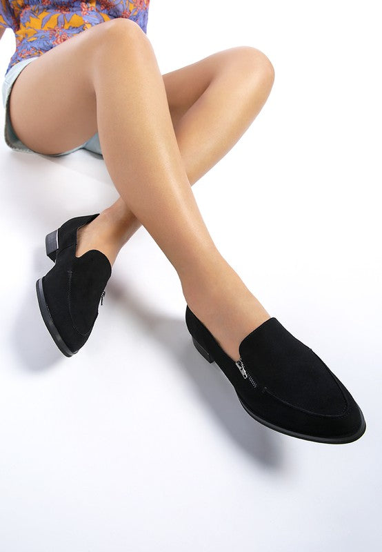 SARONNO - Suede Slip-On Loafers for Women - Ashour Shoes