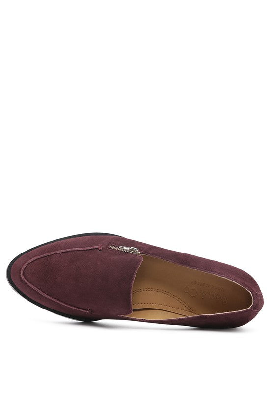 SARONNO - Suede Slip-On Loafers for Women - Ashour Shoes