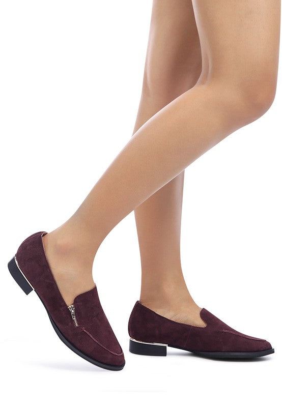 SARONNO - Suede Slip-On Loafers for Women - Ashour Shoes