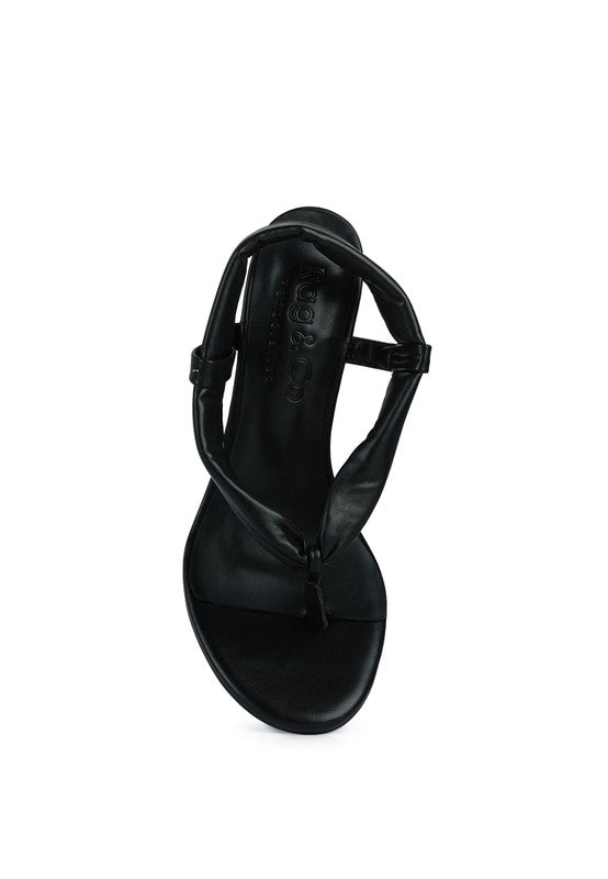 Mingle - High Heeled Thong Sandals For Women