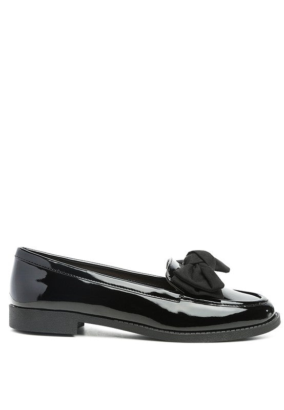 Fiocco - BOW TIE PATENT LOAFERS For women