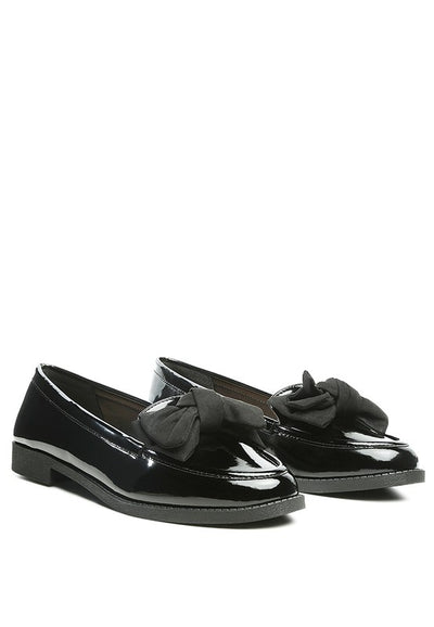 Fiocco - BOW TIE PATENT LOAFERS For women