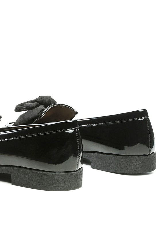 Fiocco - BOW TIE PATENT LOAFERS For women