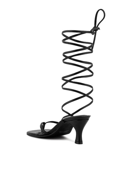 DORITA Kitten Heel Lace Up Sandal for women