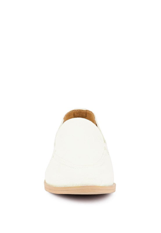 BOUGIE - Organic Canvas Loafers For Women - Ashour Shoes