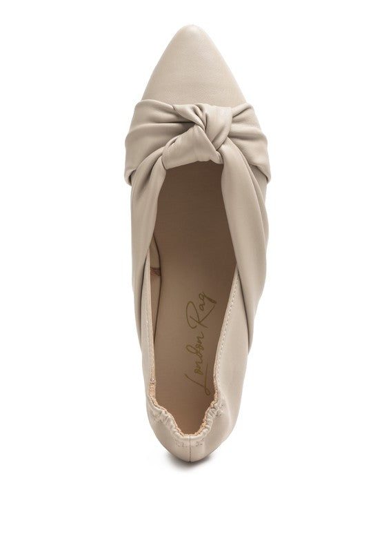 Mora - Knot Detail Ballet Flats/loafers for women - Ashour Shoes