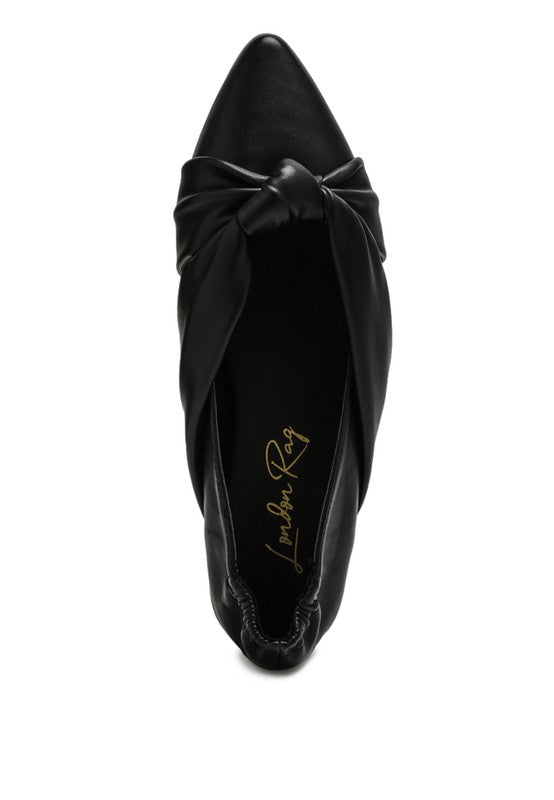 Mora - Knot Detail Ballet Flats/loafers for women - Ashour Shoes