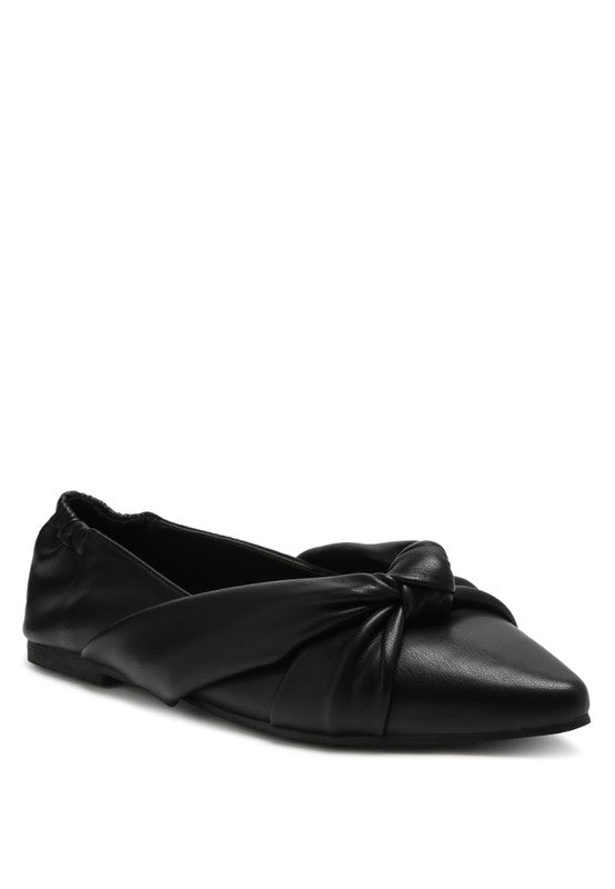 Mora - Knot Detail Ballet Flats/loafers for women - Ashour Shoes