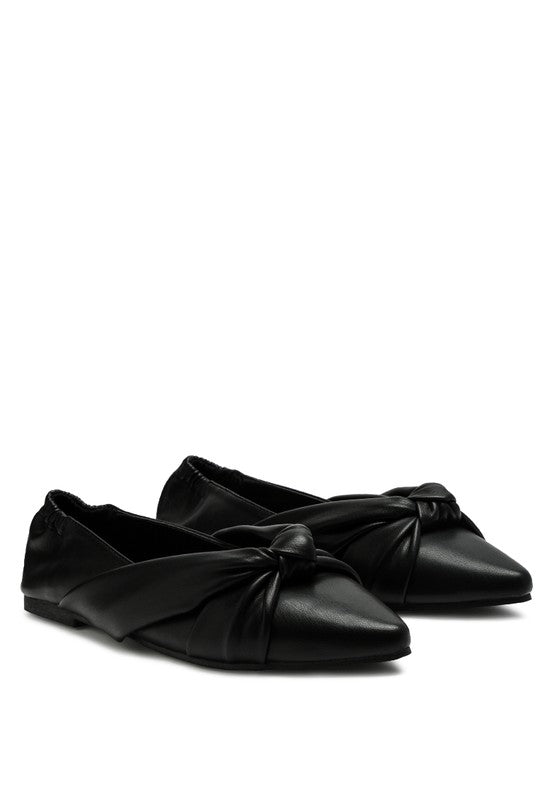 Mora - Knot Detail Ballet Flats/loafers for women - Ashour Shoes