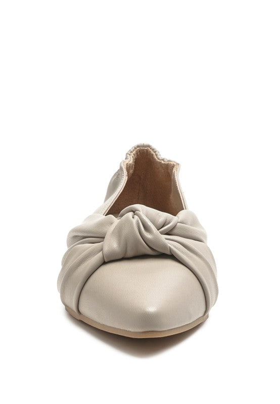 Mora - Knot Detail Ballet Flats/loafers for women - Ashour Shoes