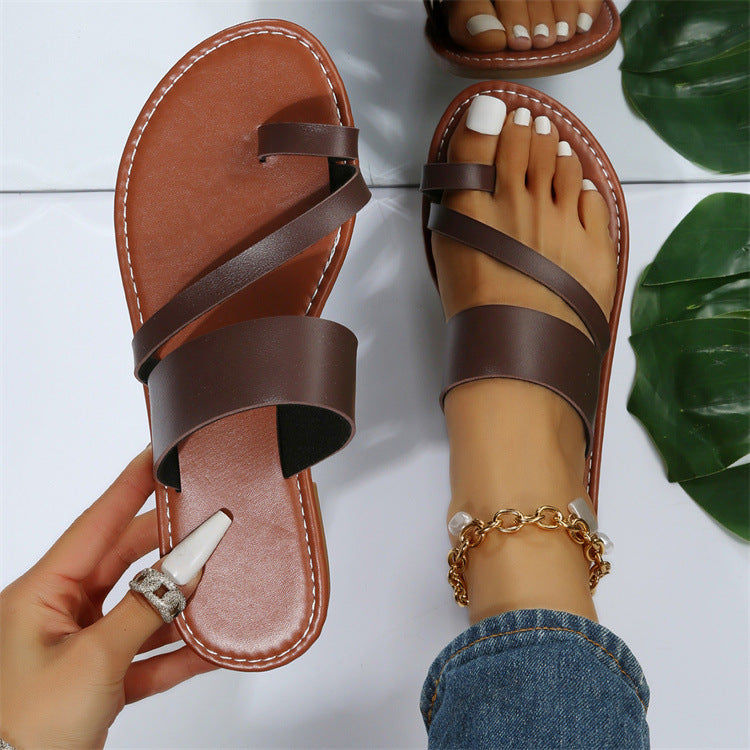 The Ardita - Flat elegant Thong Sandals for women - Ashour Shoes