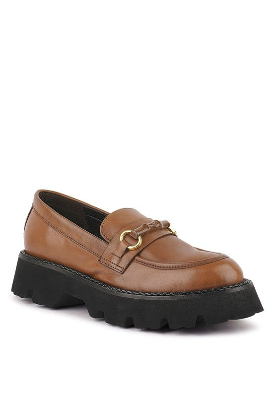 VIOT - Chunky Leather Loafers for women - Ashour Shoes