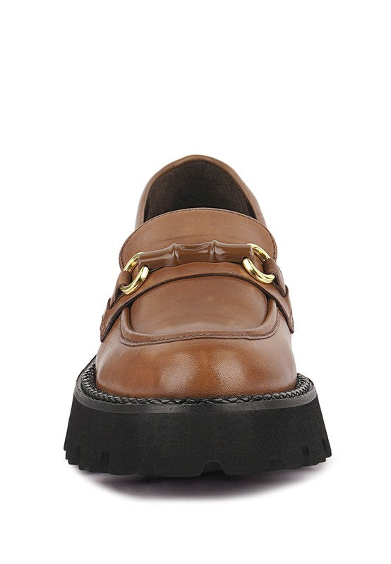 VIOT - Chunky Leather Loafers for women - Ashour Shoes