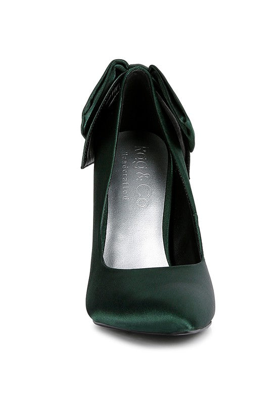 HORNET - Green Satin Stiletto Shoes For women - Ashour Shoes