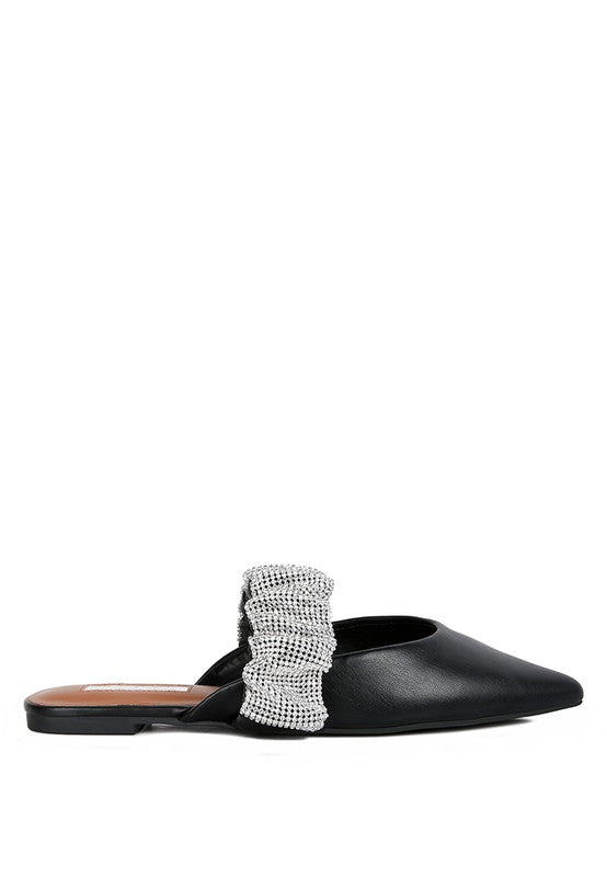 Hemessen - Strap Flat Mules For Women - Ashour Shoes