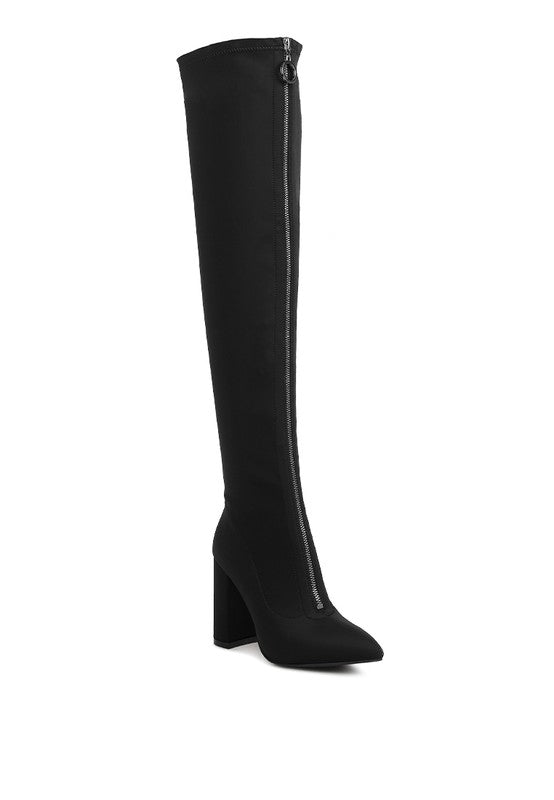 Ronettes Knee High Stretch Long Boots - Ashour Shoes