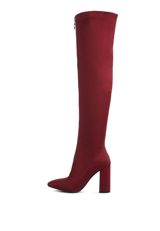 Ronettes Knee High Stretch Long Boots - Ashour Shoes