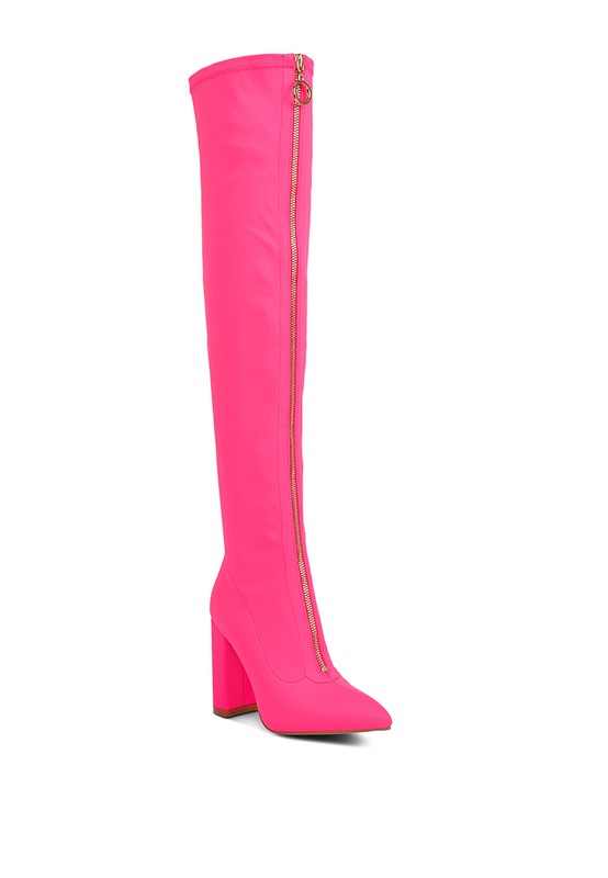 Ronettes Knee High Stretch Long Boots - Ashour Shoes