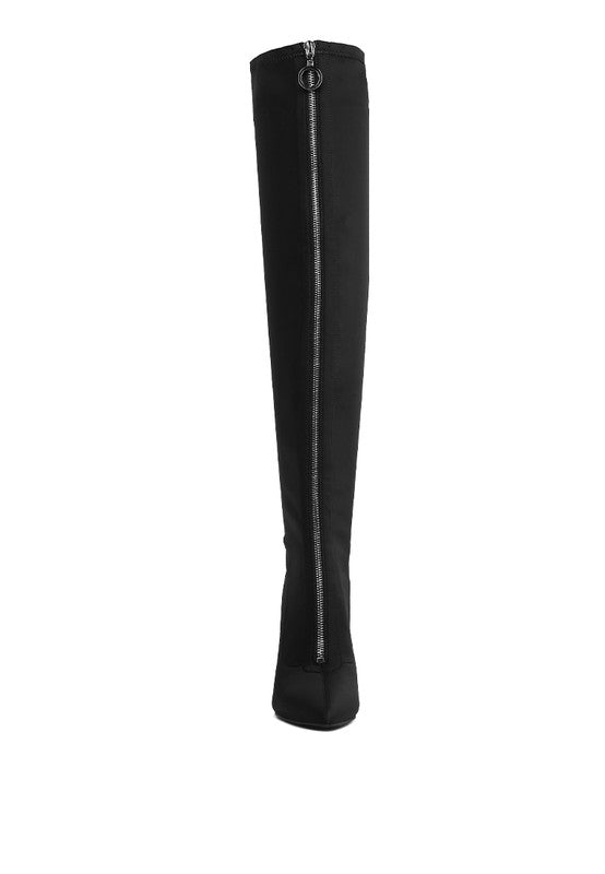 Ronettes Knee High Stretch Long Boots - Ashour Shoes