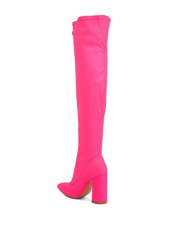 Ronettes Knee High Stretch Long Boots - Ashour Shoes