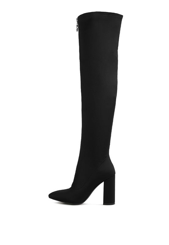 Ronettes Knee High Stretch Long Boots - Ashour Shoes