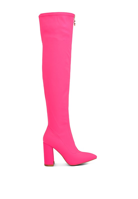 Ronettes Knee High Stretch Long Boots - Ashour Shoes