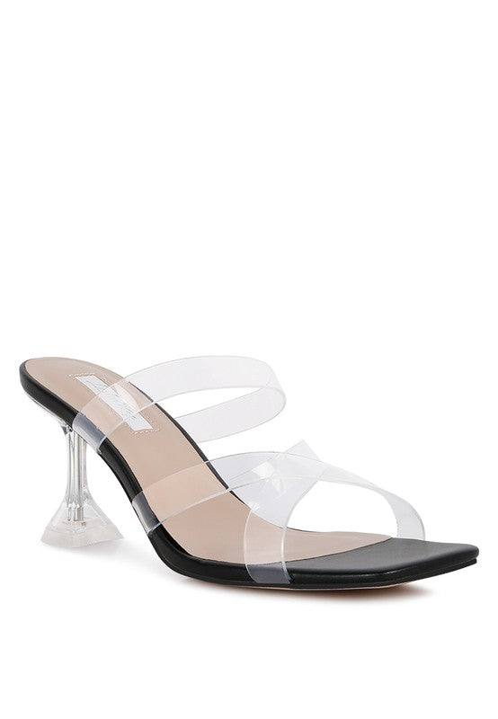 Ivy - Clear Spool Heeled Sandal For Women