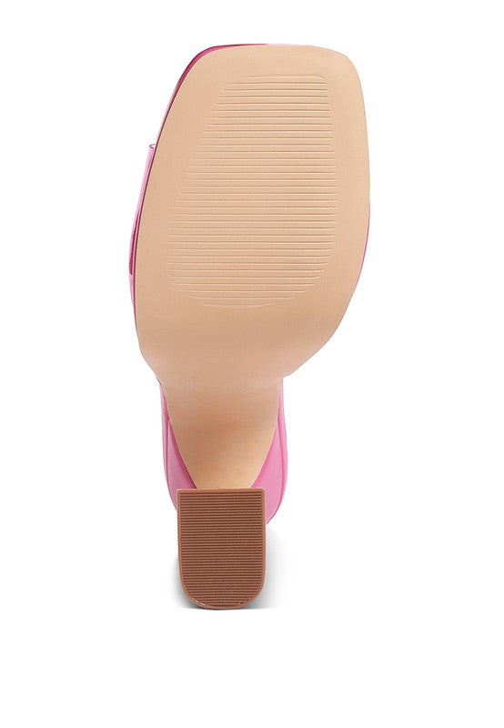 Skyhigh - Clear Strap Block Heel Sandals For women
