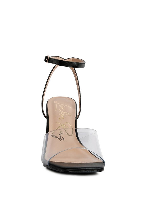 Twinkly - Clear Block Heel Sandals For women