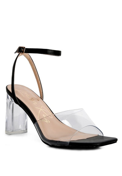 Twinkly - Clear Block Heel Sandals For women