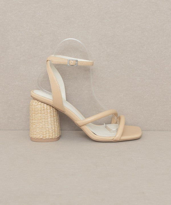 Ala - Strappy Raffia Heel Sandals for women