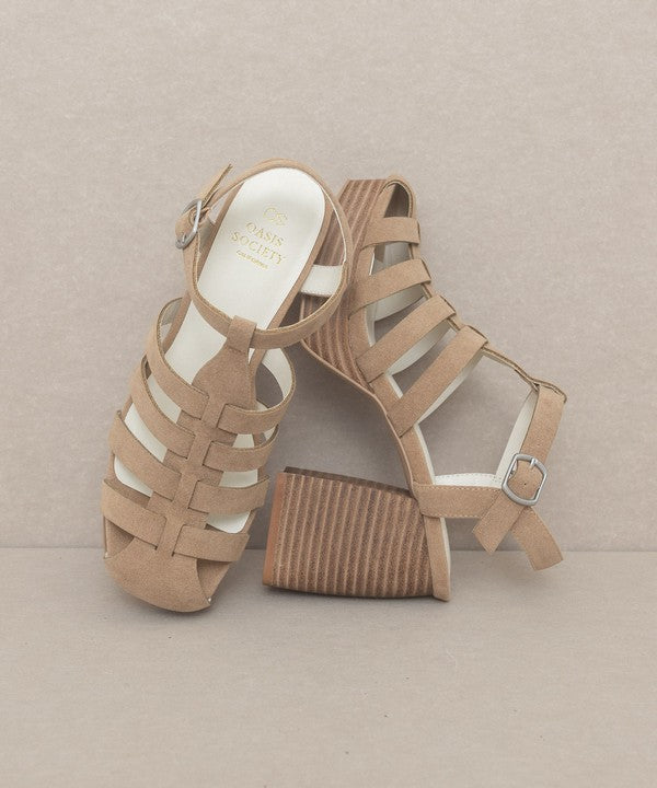 Hailey - Gladiator Platform Heel Sandals For Women